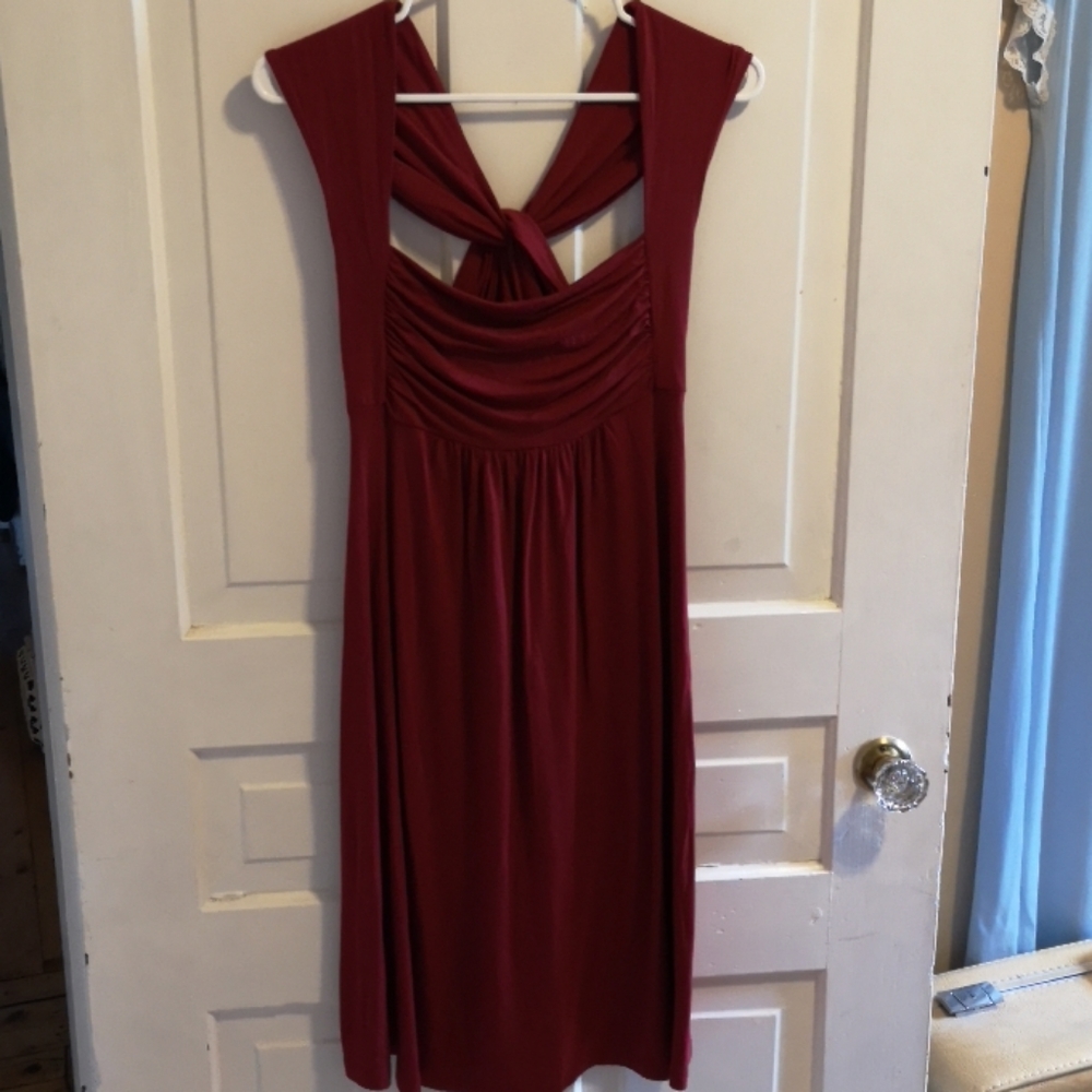 Red cotton dress, M